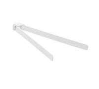 PORTE-SERVIETTES ARTICULÉ BLANC MAT LAITON CHROMÉ - FIXATION AVEC VIS INCLUSES GIACINTO