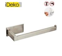 Porte Serviettes Auto-Adhésif - iDeko® - Acier inoxydable - 22.5cm - Nickel brossé - Salle de bain