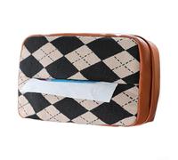 Porte-Serviettes Auto PU Montage Dashboard pour facile Porte-Serviettes(B) | PU pour premium, motif carreaux /, finitions Ã©lÃ©gantes, toucher doux, intÃ©rieur luxe