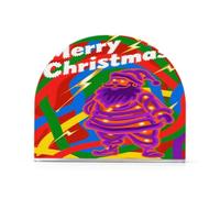 Porte-serviettes autoportant en acrylique coloré pour salle de bain, restaurant - Motif Père Noël - Décoration d'intérieur pour cocktail de ferme