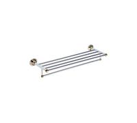 Porte-serviettes avec étagère RETRO en chrome-or 66,5x12x22,5 cm