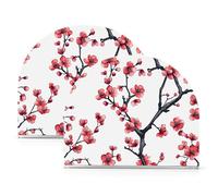 Porte-serviettes carré en acrylique avec fleurs de prunier de Chine pour extérieur, salle à manger, supports autoportants pour serviettes en papier, décoration d'intérieur