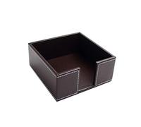 Porte-serviettes carré en cuir synthétique pour cocktail - Distributeur de serviettes en papier - Noir