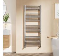 Porte-serviettes chauffant moderne chromé 1200 x 500 mm - Support mural de salle de bain pour chauffage et séchage polyvalent, chauffe-serviettes élégant pour la maison et le spa