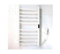 Porte-serviettes chauffant mural en acier inoxydable pour peignoirs, couvertures et pyjamas, sèche-serviettes de luxe essentiel pour salle de bain Blanc