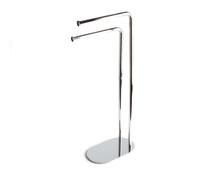 PORTE-SERVIETTES CHROMÉ À BASE OVALE POUR 2 SERVIETTES