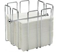 Porte-serviettes chromé de 150 serviettes carrées 33 cm - Olympia - Inox190 Noir G