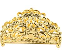 Porte-serviettes de bureau Or Stand artistique en fer Stand organisateur pour hôtel restaurant maison table à manger motif floral