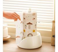 Porte-serviettes de cuisine avec rotation à 360 degrés, construction en ABS et acier inoxydable, conçu pour une utilisation de bureau avec mécanisme à tirer vers le bas