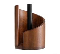Porte-serviettes de cuisine en bois massif - Support de rouleau de comptoir avec base stable et design propre (B)