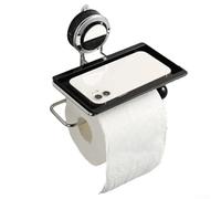 Porte-serviettes de cuisine moderne avec une méthode d'installation pratique à ventouse (noir)