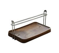 Porte-serviettes de cuisine personnalisé en bois de noyer en acier inoxydable avec barre centrale lestée pour cuisine, cocktail, serviette en papier, décoration de table, décoration rustique