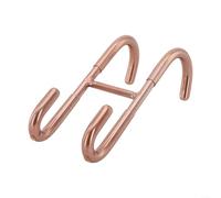 Porte-serviettes de douche en acier inoxydable avec crochets en forme de S pour accrocher serviettes, peignoirs, raclettes et luffas, pas de perçage nécessaire pour une installation facile (bronze