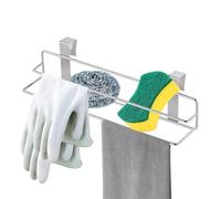 Porte-serviettes de porte - Porte-revues de porte en acier inoxydable | 30 cm Porte-serviettes double couche pour cuisine, linge de chambre, garage, dortoir de salle de bain