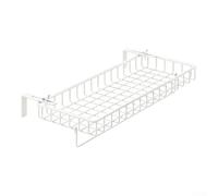 Porte-serviettes de radiateur pour chauffage - 40/50 cm en fer avec installation sans perçage, résistant à la rouille, rangement de salle de bain pour serviettes et roches (blanc, taille L)