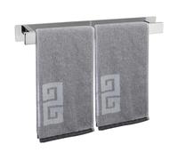 Porte-Serviettes de Salle de Bain - Auto-adhésif ou à vis - Support Mural en Acier Inoxydable - Imperméable et antirouille - Convient pour Salle de Bain, Camping-Car, Cuisine (40 cm, Chrome)