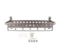 Porte-Serviettes de Salle de Bain avec Crochets, Panier Mural en Maille métallique, Support d'étagère à Serviettes pour Ranger Les Articles de Toilette et Les Essentiels de la