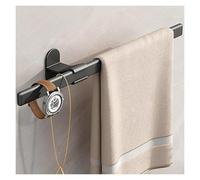 Porte-Serviettes De Salle De Bain, Barre De 20 À 80 Cm, Construction en Alliage D'aluminium, Crochets pour Serviettes Peu Encombrants, Convient pour Les Cuisines(Noir,50cm/19.7in)