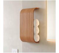 Porte-Serviettes de Salle de Bain, Support de Papier Toilette, Étagère en Bois de Noyer, Support Mural Flottant pour Salle de Bain, Organisateur TP (Cerise, Large)