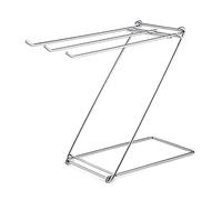 Porte-Serviettes De Sol Pliable,Porte-Serviettes sur Pied, Porte-Serviettes pour Sèche-Serviettes, Porte-Serviettes De Sol en Forme De Z en Acier Inoxydable à 3 Barres pour Salle De Bain, Cuisine, Ex