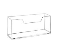 Porte-serviettes de table en acrylique - Distributeur de serviettes de table à manger - Design décoratif transparent moderne - Économie d'espace - 22,9 x 5,8 x 9,9 cm - Pour fête, serviette d'invité
