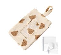 Porte-serviettes de voyage - Organisateur de couches rechargeable avec lanière | Portas Lingettes de voyage - Pour camping, salle de bain, chambre à coucher, poussette de voiture