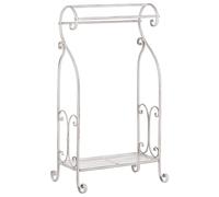 Porte Serviettes Design 3 Barres en Métal Blanc Ancien Aspect Retro et Chic pour Salle de Bain Contemporaine Beliani