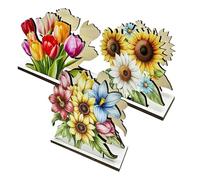 Porte-serviettes - Distributeur De Papier De Soie En Forme De En Bois 3 Pièces | Porte-mouchoirs En Bois Tulipe | Porte-serviettes En Papier | Pour Restaurant Cuisine Fête Bar Salle De Bain Armo