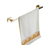 Porte-Serviettes doré en Acier Inoxydable, Crochet for Peignoir, Brosse de Toilette, Porte-gobelet, Porte-Savon,(Single Towel Bar)