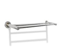 Porte serviettes double - Barre Fixe 2 tubes - Acier inoxydable - 0,5 kg 785qym49v
