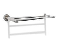 Porte serviettes double - Barre Fixe 2 tubes Argent G