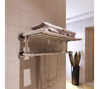 Porte Serviettes Double Barre Fixe 6 Tubes Salle de Bain Toilette vidaXL