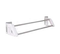 Porte-Serviettes Double en Acier Inoxydable Mural pour Salle de Bain et Cuisine 62 * 13 * 10cm