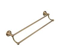 Porte Serviettes Double pour Salle De Bain - Porte Serviettes en Laiton Brossé 60 cm - Porte-Serviettes Mural sans PerçAge RéSistant à La Rouille Et Aux Rayures, pour Salle De Bain Et Cuisine