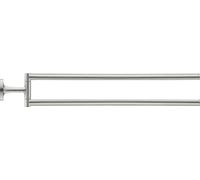 Porte-serviettes Duravit Starck T, Ã deux bras, 009941 , Coloris: acier inoxydable brossÃ© - 0099417000