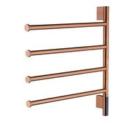 Porte-Serviettes Électrique 180 ° Pivotant, Sèche-Serviettes Électrique Mural De Salle de Bain, Chauffe-Serviettes électrique avec Thermostatique À Chaleur und Minuteur,Rose Gold