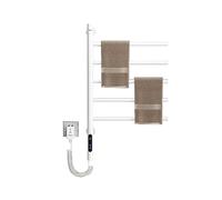 Porte-serviettes électrique chauffant avec minuterie et contrôle de la température - Chauffe-serviettes mural pivotant pour barbier/salon de beauté, spa et utilisation à la maison, chauffage rapide et