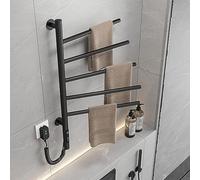 Porte-serviettes électrique chauffant avec minuterie et contrôle de la température - Chauffe-serviettes mural pivotant pour salons de beauté, barbiers, spas - Chauffage rapide et élégant - Qualité