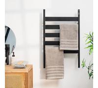 Porte-Serviettes électrique pour Mur ou Sol Towarck InnovaGoods 5 Barres, Noir