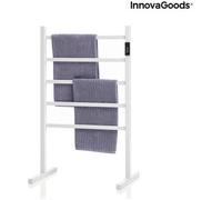 InnovaGoods® Porte-serviettes électrique Autoporteuse ou mural Racwel, Sèche-serviettes électrique, Blanc, Design moderne et élégant, Séchage rapide, 5 Barres, Arrêt automatique, Compact et polyvalent