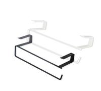 Porte-serviettes en acier inoxydable pour armoire - Idéal pour le salon et la cuisine avec acier inoxydable et acier inoxydable Le nettoyage est un jeu d'enfant (blanc)