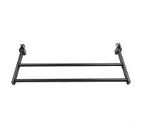 Porte-serviettes en acier inoxydable pour radiateur - 30/40/50 cm - Gain de place - Porte-serviettes chauffant - Résistant à la rouille - Noir - Accessoire de salle de bain Compat (50 cm)