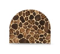 Porte-serviettes en acrylique de 4 mm d'épaisseur - Imprimé double face - Pour salle de bain et table de chevet - Utilisation tout au long de l'année - Imprimé peau de léopard - Brique réfractaire