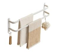 Porte-Serviettes en Aluminium, Résistant À La Rouille, Porte-Serviettes Mural Simple De 11,8 Pouces for La Maison, L'appartement Et L'hôtel.(Double Layer,30cm (11.8inch))