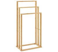 Porte-Serviettes en Bambou 81 x 40 cm 3 Rails Bois Clair Tupelo
