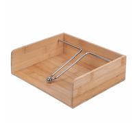 Porte-serviettes en bambou et fer, 21,8 x 18,7 x 7,2 cm, OuiChef