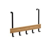 Five - Porte-Serviettes de Porte 5 accroches Natureo Noir