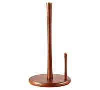 Porte-serviettes en bois avec accents métalliques - Distributeur de papier essuie-tout élégant pour comptoir - Décoration d'intérieur élégante et fonctionnelle - Idéal pour les cuisines modernes