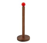 Porte-serviettes en bois avec boule rouge pour comptoir de cuisine élégant pour un accès et une nization faciles. Parfait pour la maison et le bureau