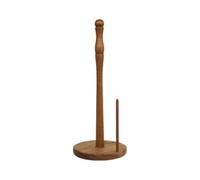 Porte-serviettes en bois avec support lesté Marron | La construction en bois avec un poids maintient le support fermement en place lorsque vous tirez des serviettes en papier.